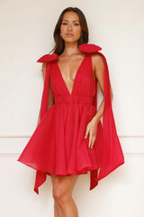 Whispers In The Moonlight Mini Dress Red