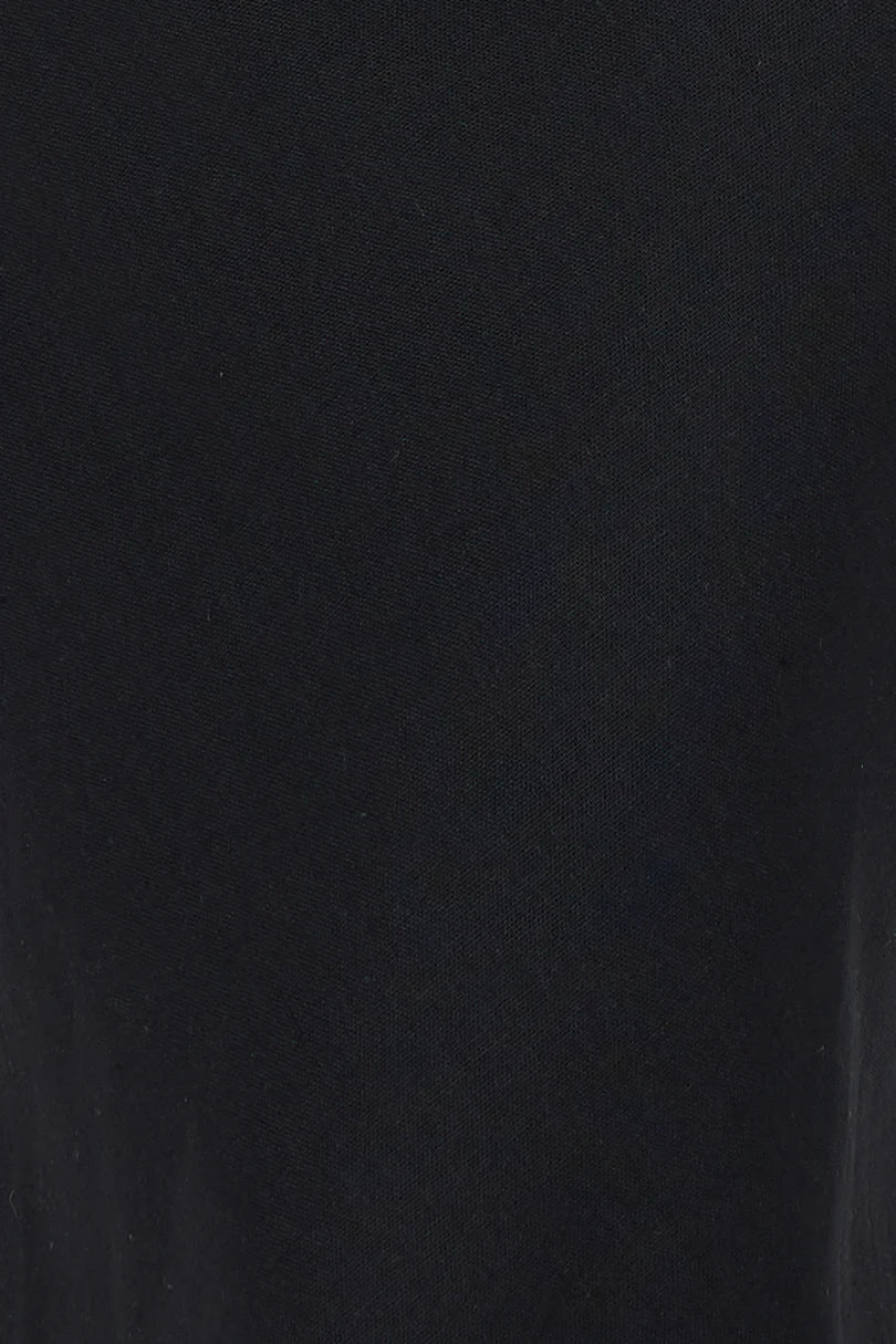 Days In Linen Blend Maxi Skirt Black