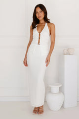 Mango Bay Halter Top White