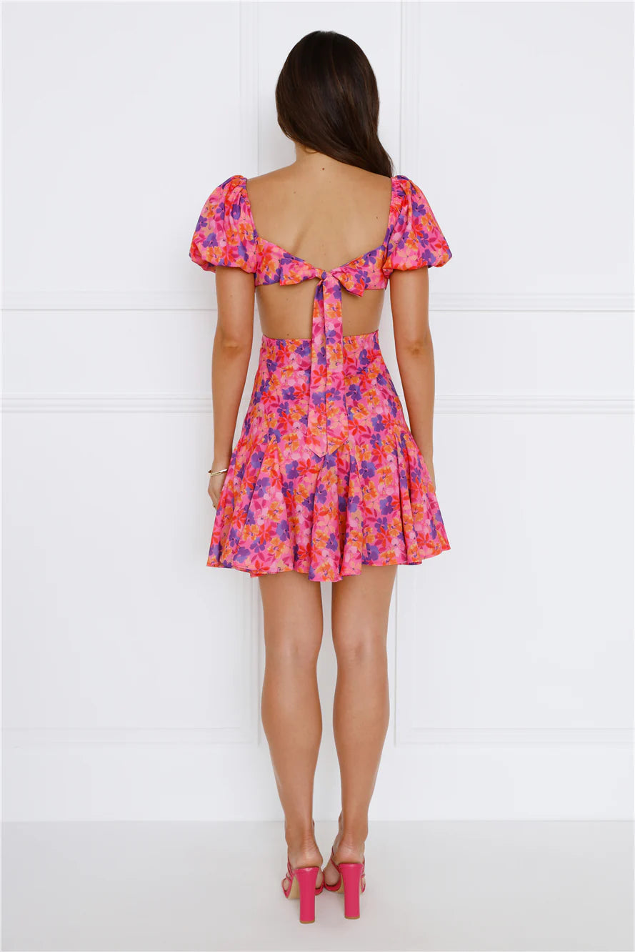 Vivid Words Dress Pink