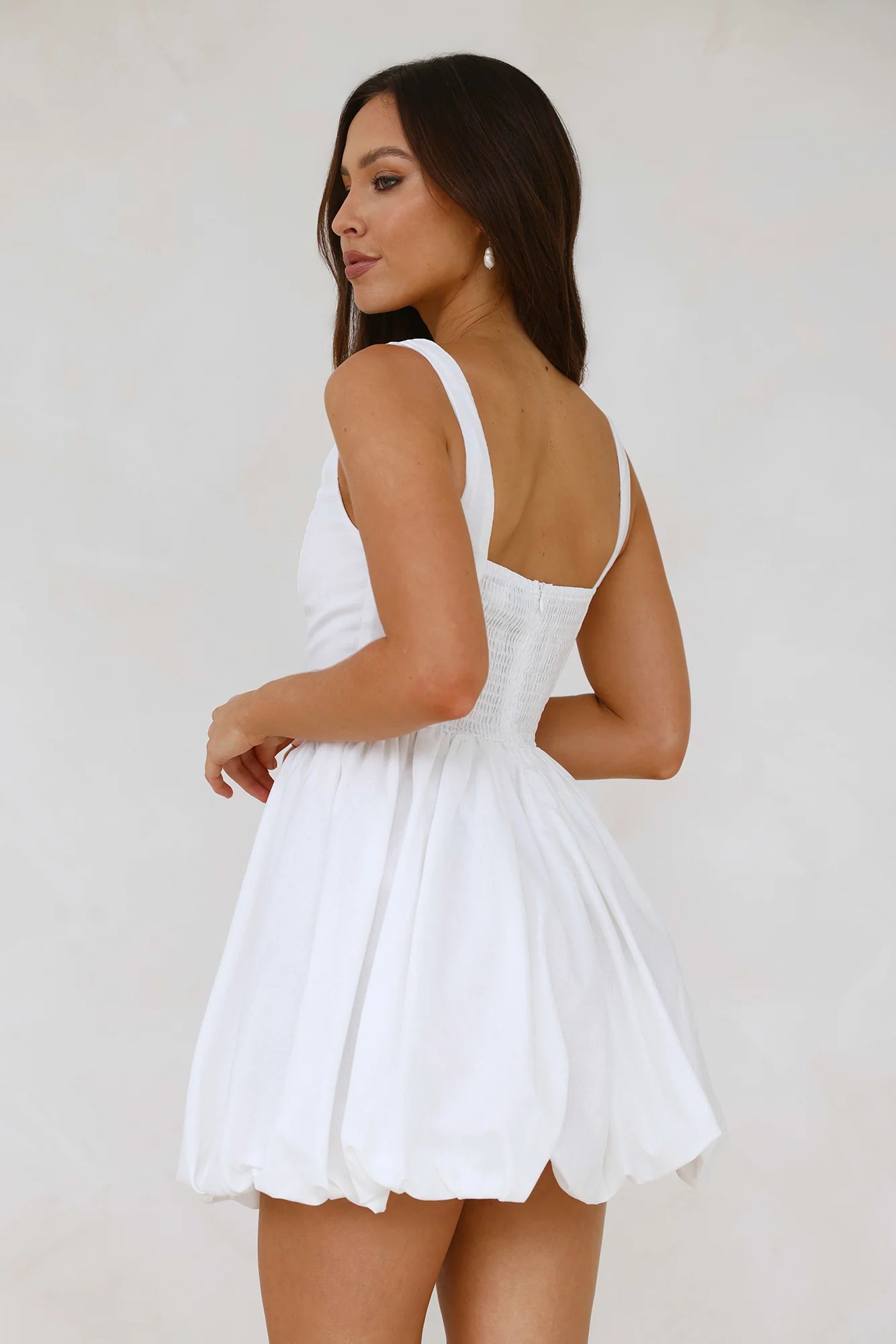 Volume Please Mini Dress White