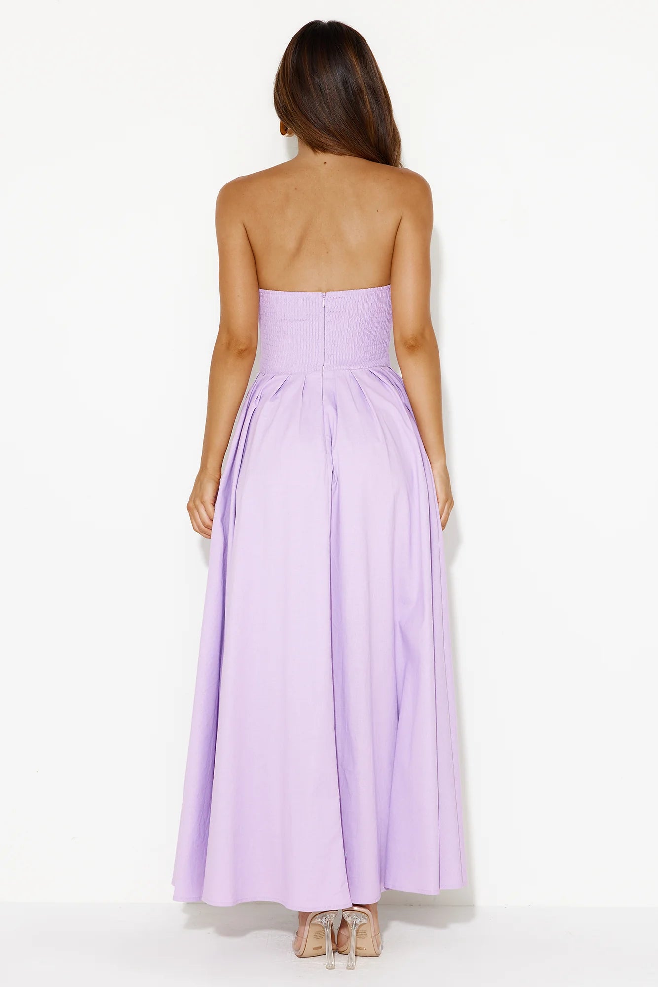 Wise Tales Strapless Maxi Dress Lilac