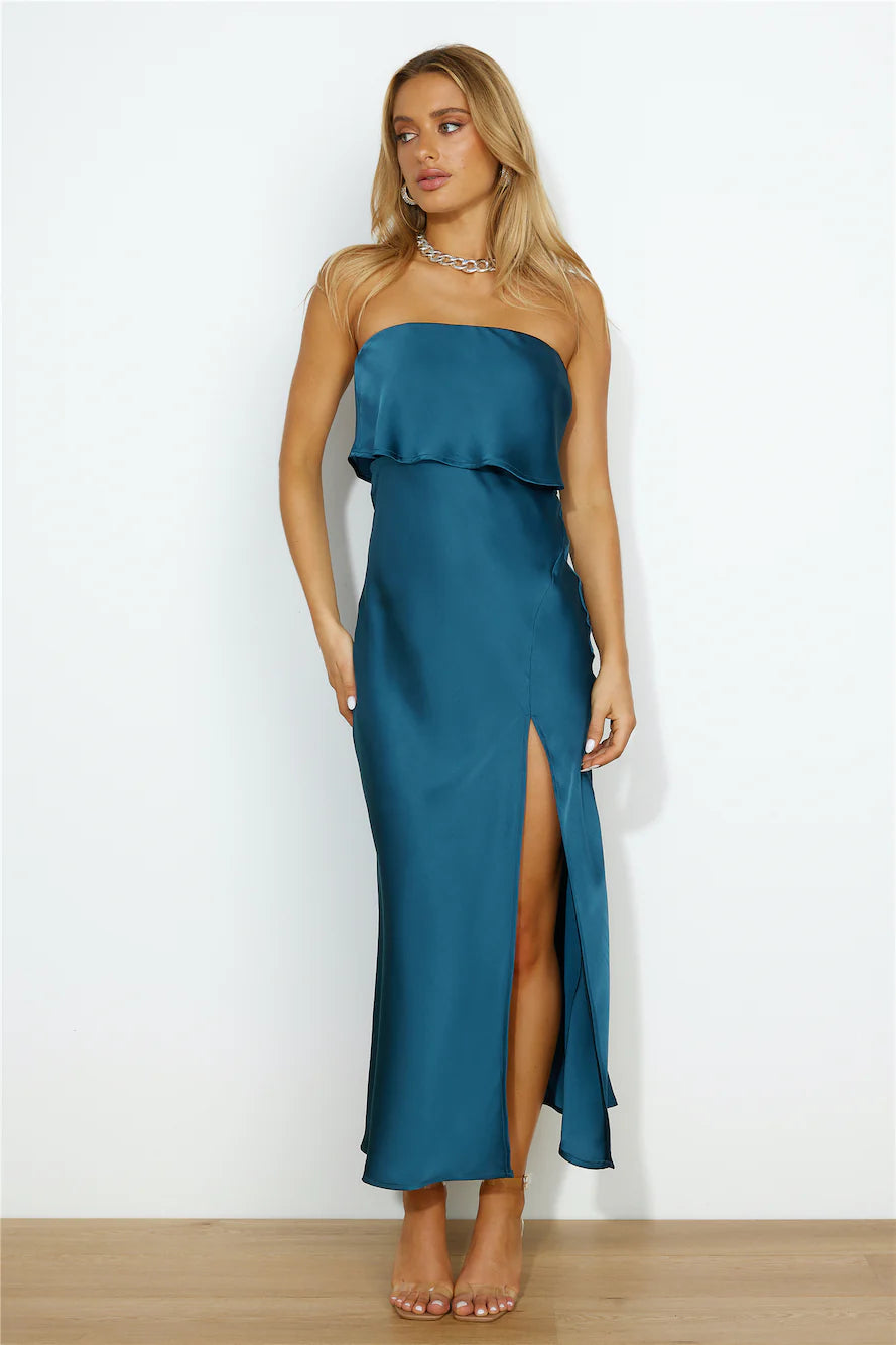 Sultry Mood Maxi Dress Teal