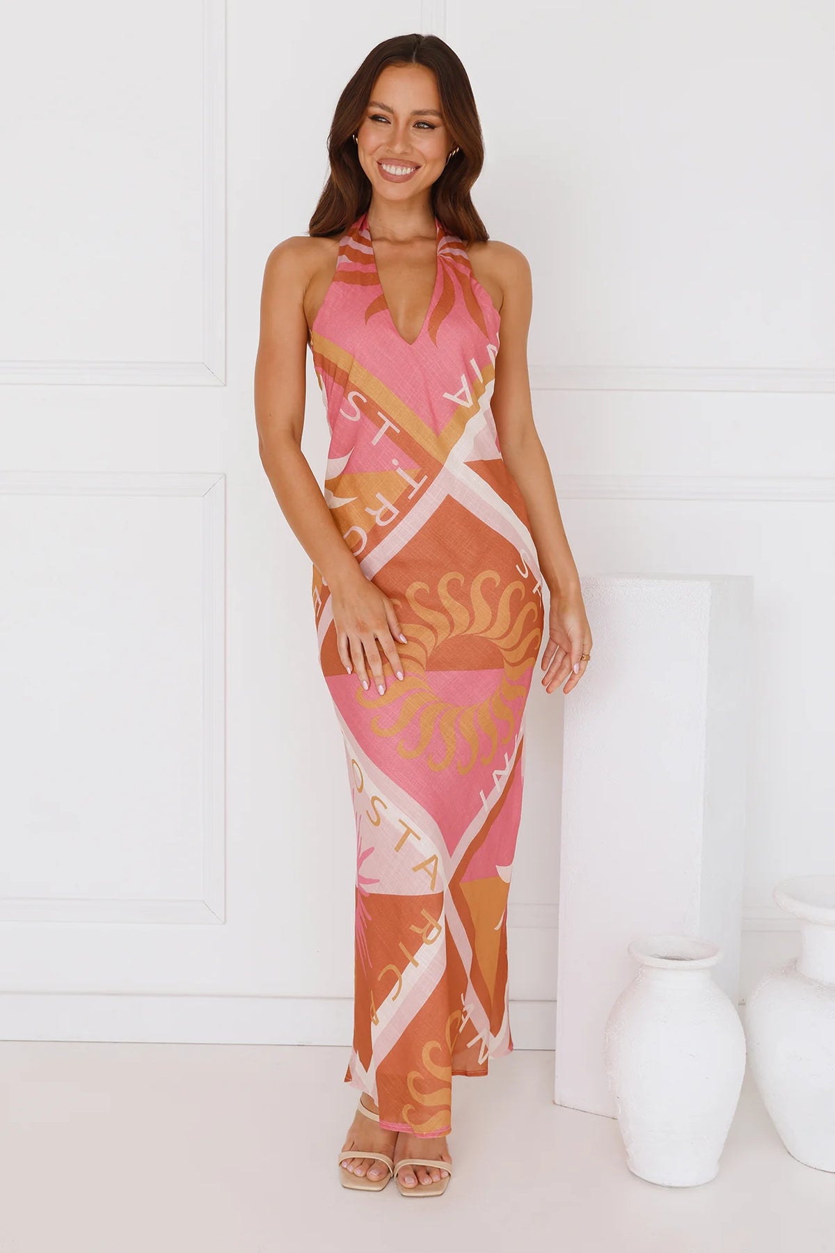 Vacation Vista Halter Maxi Dress Multi