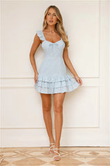 Sweet Escapes Mini Dress Blue