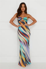Velzy Strapless Dress Ainsley Print