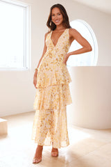 Waves Of Warmth Maxi Dress Yellow