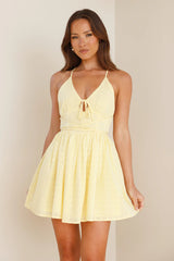 Turquoise Waters Mini Dress Yellow