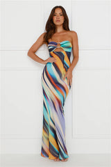 Velzy Strapless Dress Ainsley Print