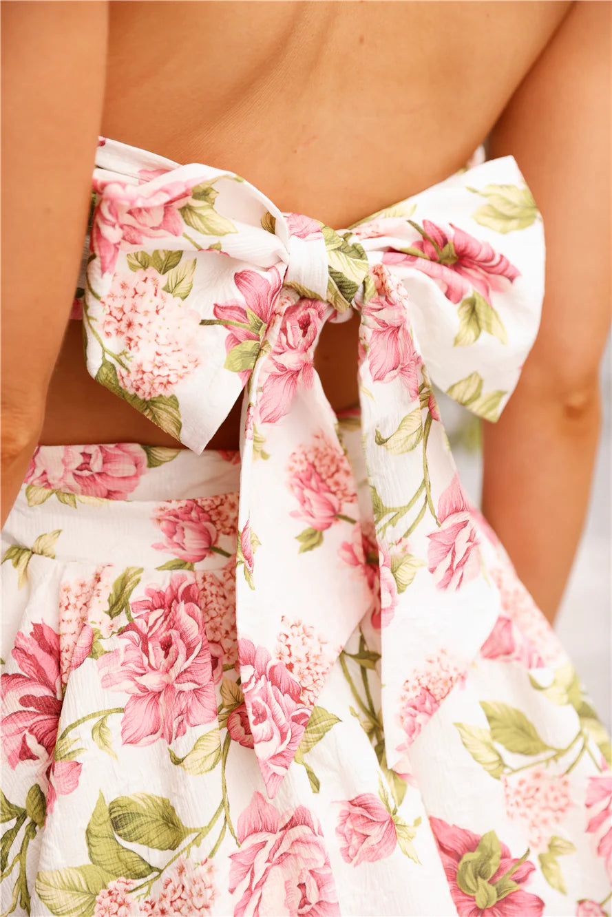 Upon A Cloud Strapless Mini Dress Print