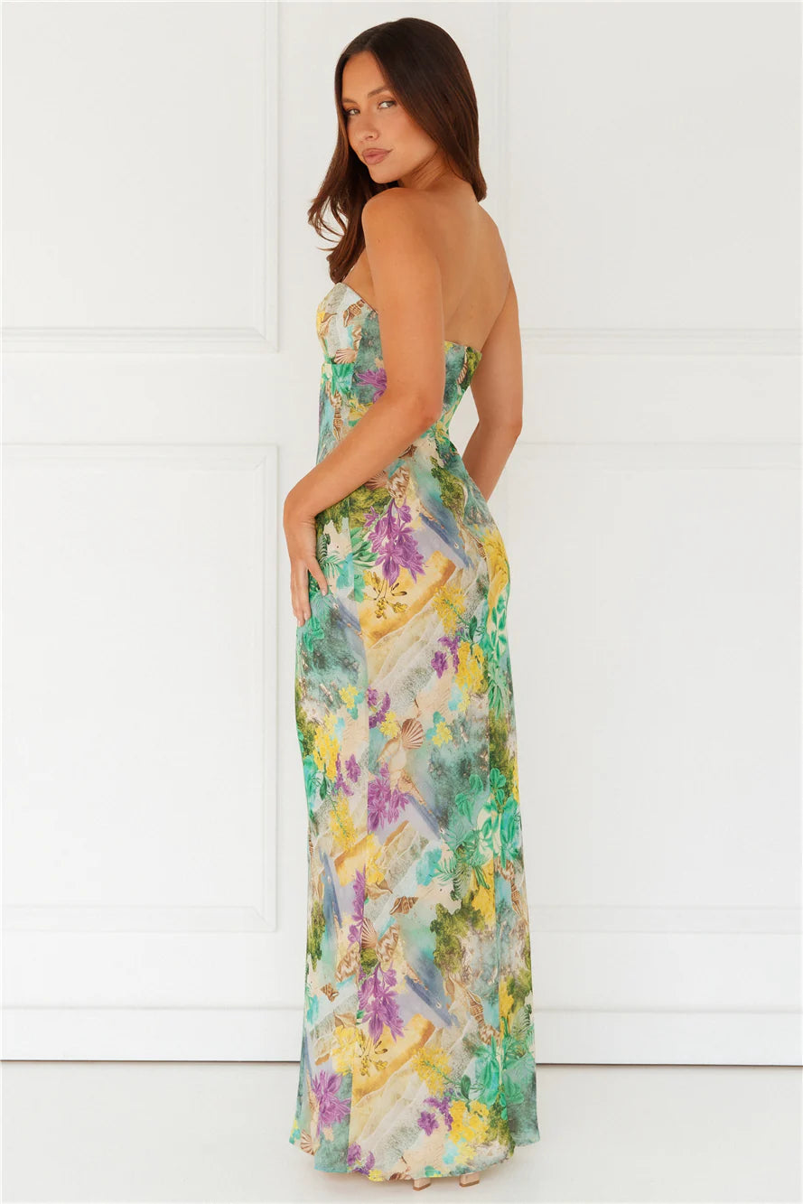 Velzy Strapless Dress Esme Print