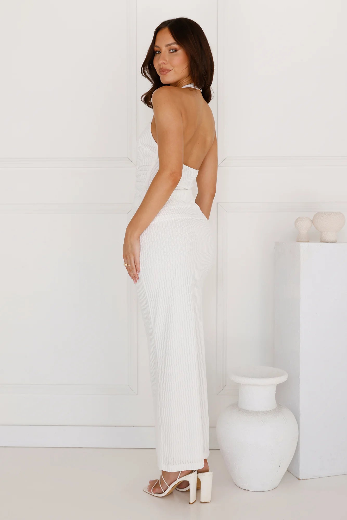 Mango Bay Halter Top White