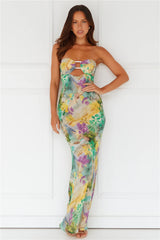 Velzy Strapless Dress Esme Print