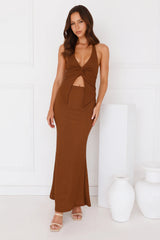 Coral Cove Halter Top Brown