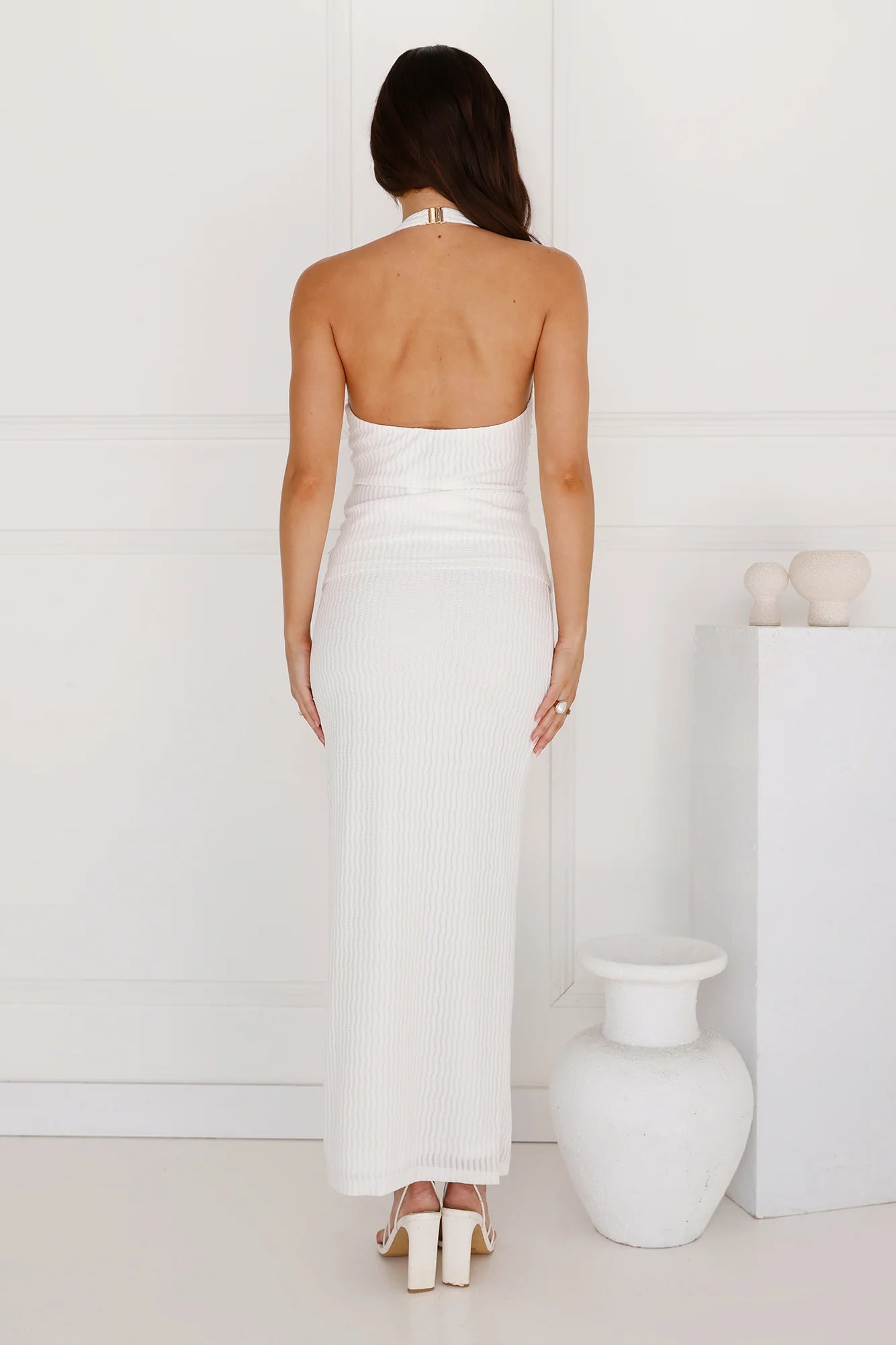 Mango Bay Halter Top White