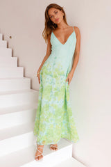Status Rising Maxi Dress Green