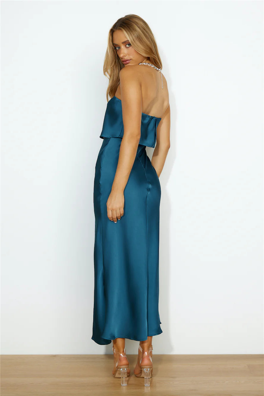Sultry Mood Maxi Dress Teal