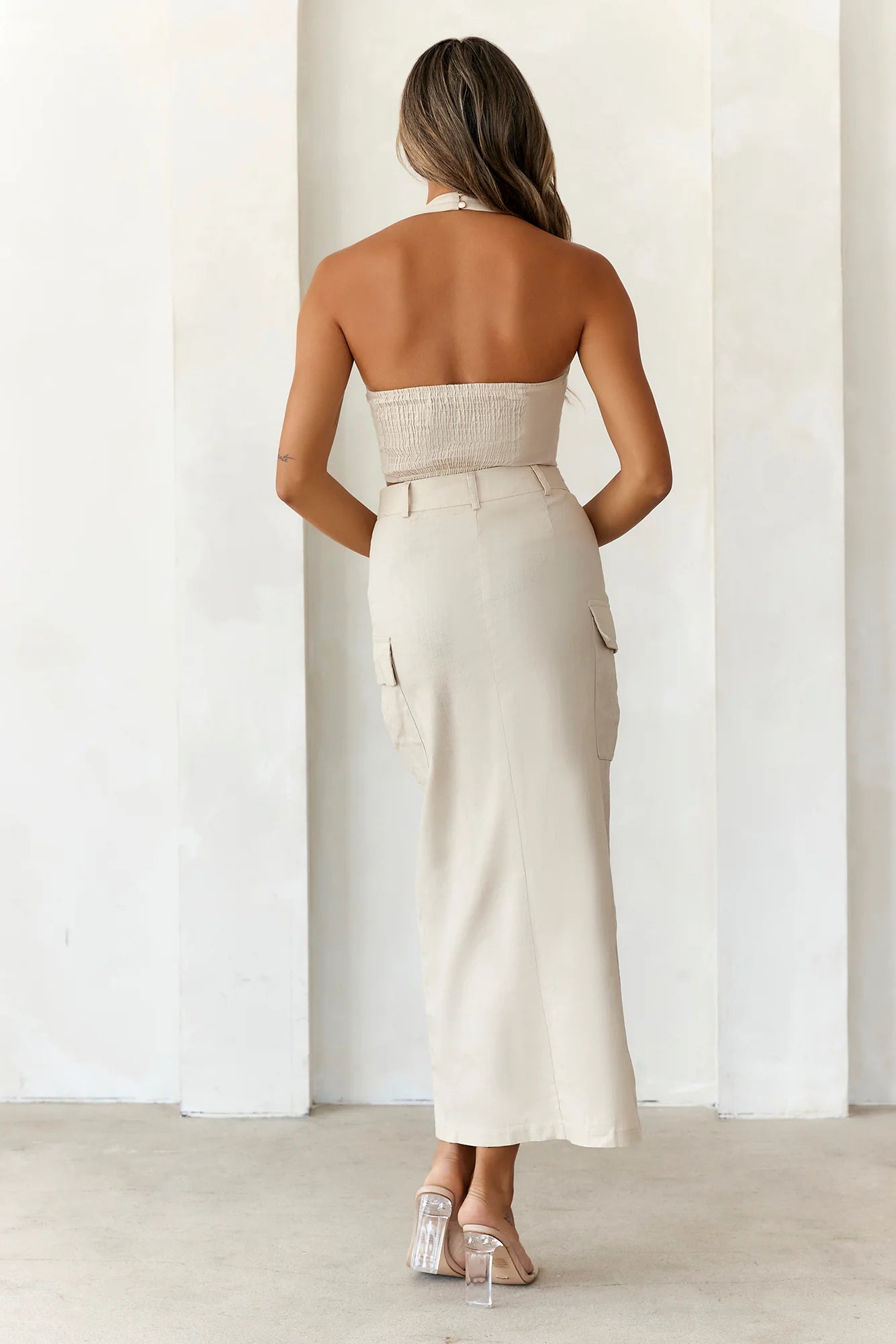 Fashionistas Only Crop Top Beige