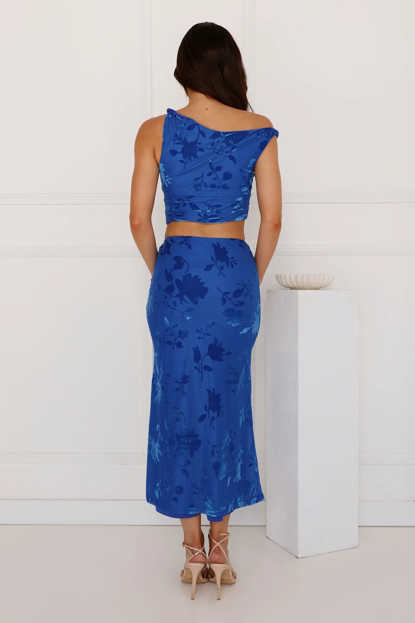 Neon Night Crop Top Blue