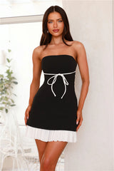 Reinventing Class Strapless Mini Dress Black