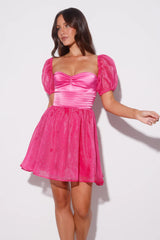 Storybook Love Mini Dress Hot Pink