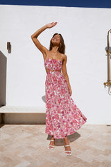 Soulful Eyes Midi Dress Pink