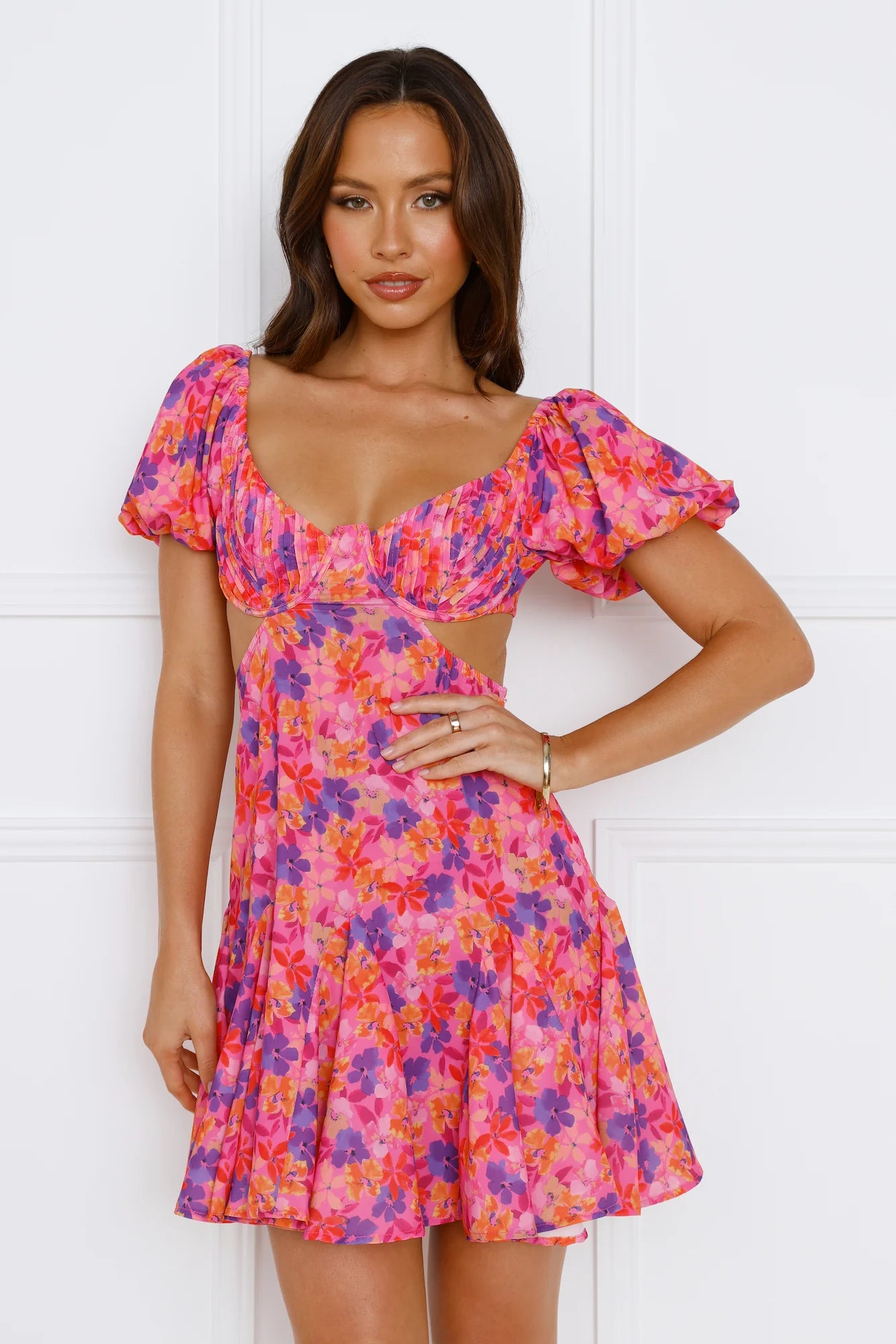 Vivid Words Dress Pink