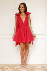 Whispers In The Moonlight Mini Dress Red