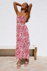 Soulful Eyes Midi Dress Pink