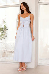 Beachside Joys Midi Dress Blue